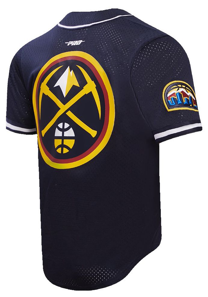 Pro Standard Men's Denver Nuggets Navy Classic Mesh Button Down Shirt product image