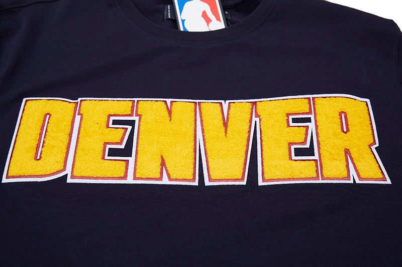 Pro Standard Men's Denver Nuggets Navy Classic Chenille T-Shirt product image