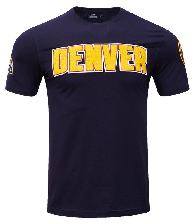Pro Standard Men's Denver Nuggets Navy Classic Chenille T-Shirt product image