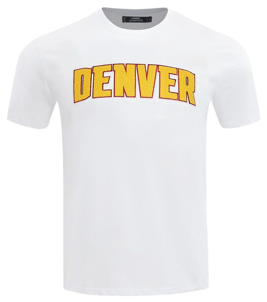 Pro Standard Men's Denver Nuggets White Classic Chenille T-Shirt product image