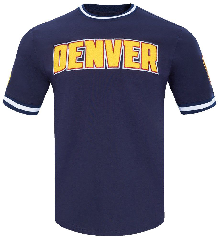Pro Standard Men's Denver Nuggets Navy Classic Chenille T-Shirt product image