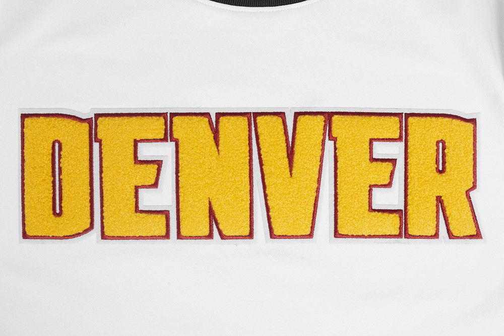Pro Standard Men's Denver Nuggets White Classic Chenille T-Shirt product image