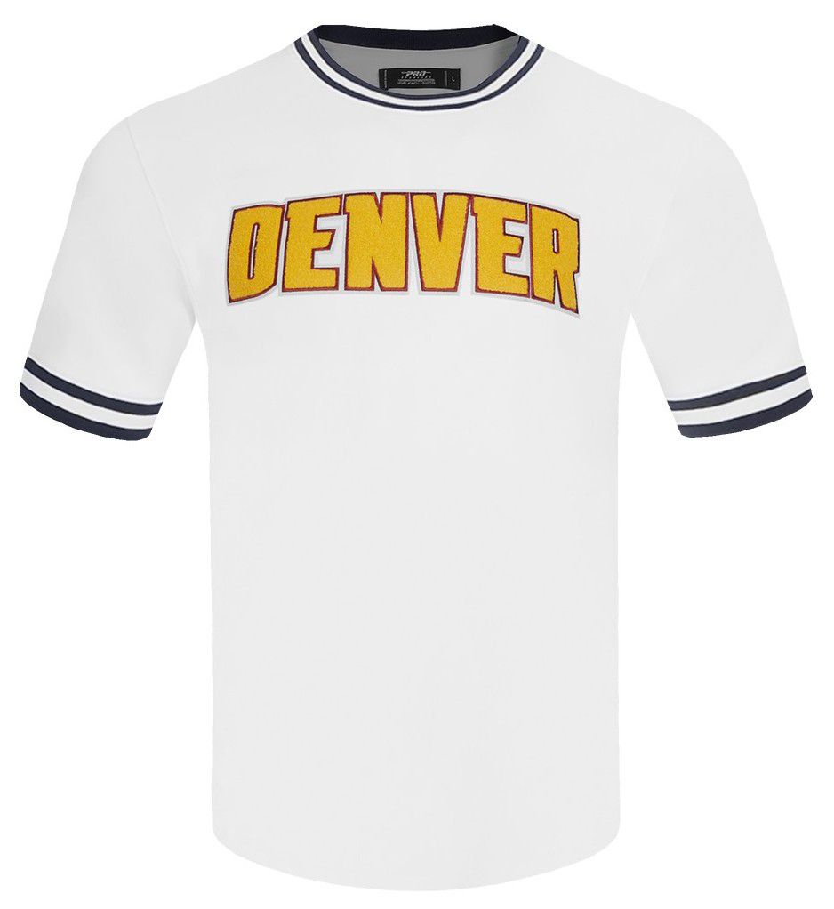 Pro Standard Men's Denver Nuggets White Classic Chenille T-Shirt product image