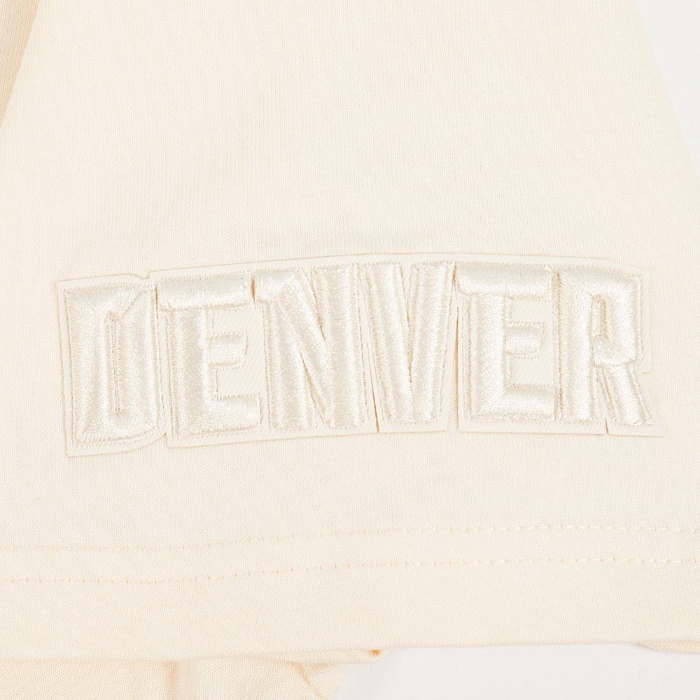 Pro Standard Men's Denver Nuggets Off White Neutral Drop Shoulder Short Sleeve T-Shirt product image