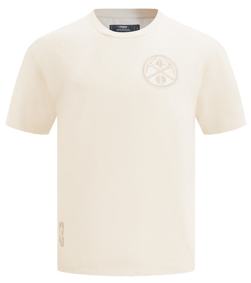 Pro Standard Men's Denver Nuggets Off White Neutral Drop Shoulder Short Sleeve T-Shirt product image