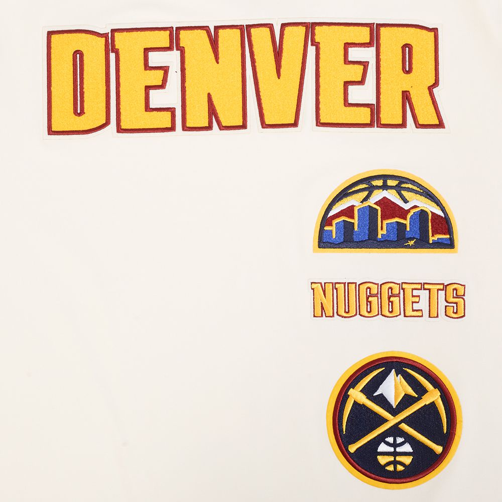 Pro Standard Men's Denver Nuggets Off White Retro Classic Striped Short Sleeve T-Shirt product image