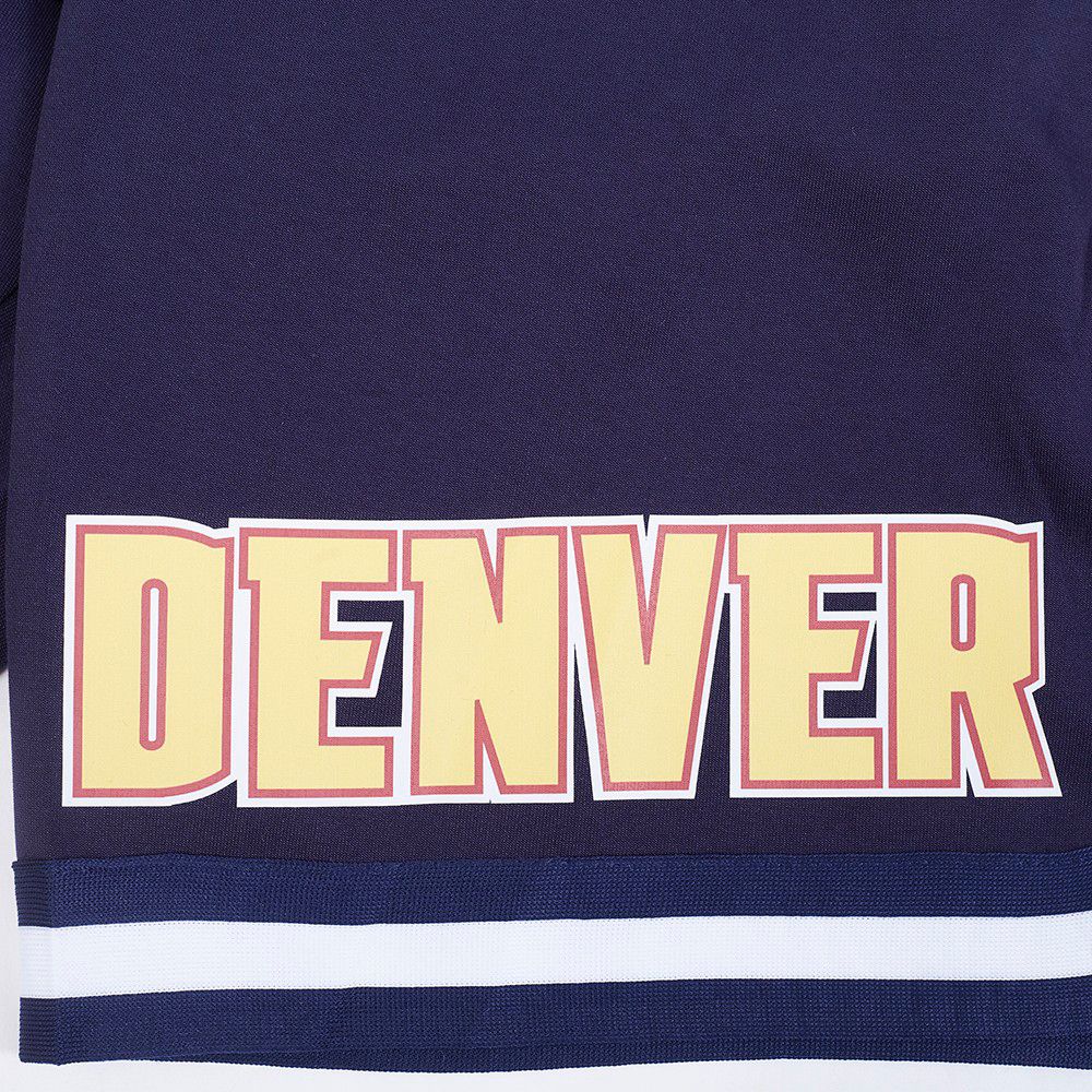 Pro Standard Men's Denver Nuggets Navy Classic Chenille Shorts product image