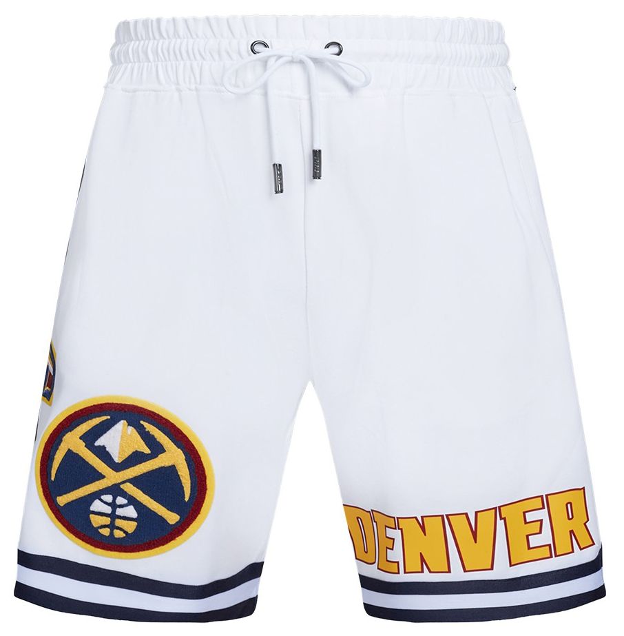 Pro Standard Men's Denver Nuggets White Classic Chenille Shorts product image