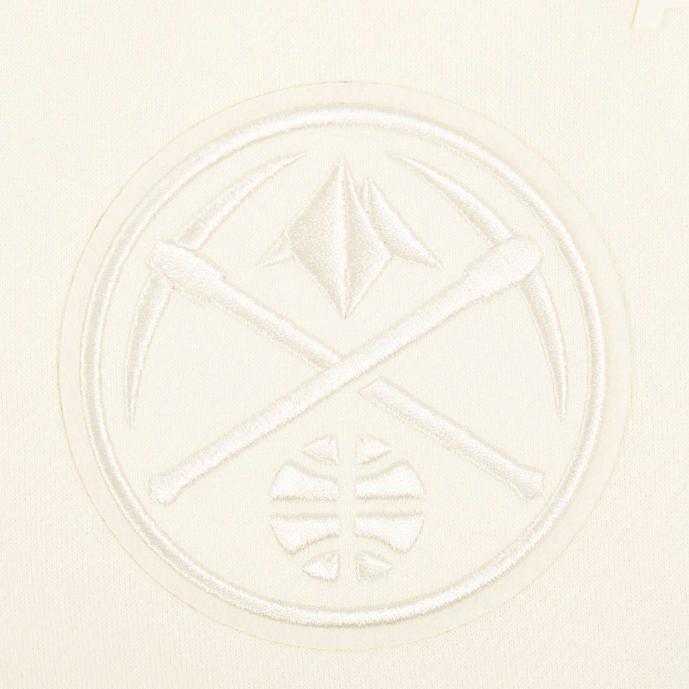 Pro Standard Men's Denver Nuggets Off-White Neutral Fleece Shorts product image