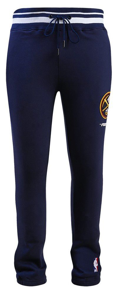 Pro Standard Men's Denver Nuggets Navy Script Tail Rib Fleece Sweatpants product image