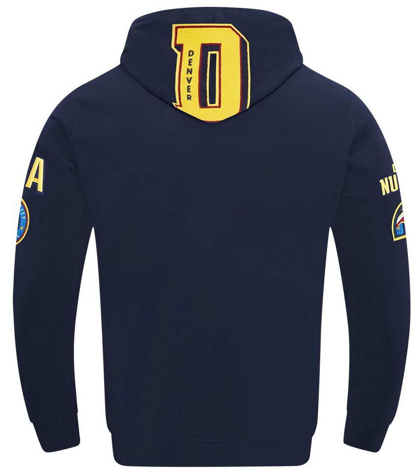 Pro Standard Men's Denver Nuggets Navy Rib Mash Up Fleece Pullover Hoodie product image
