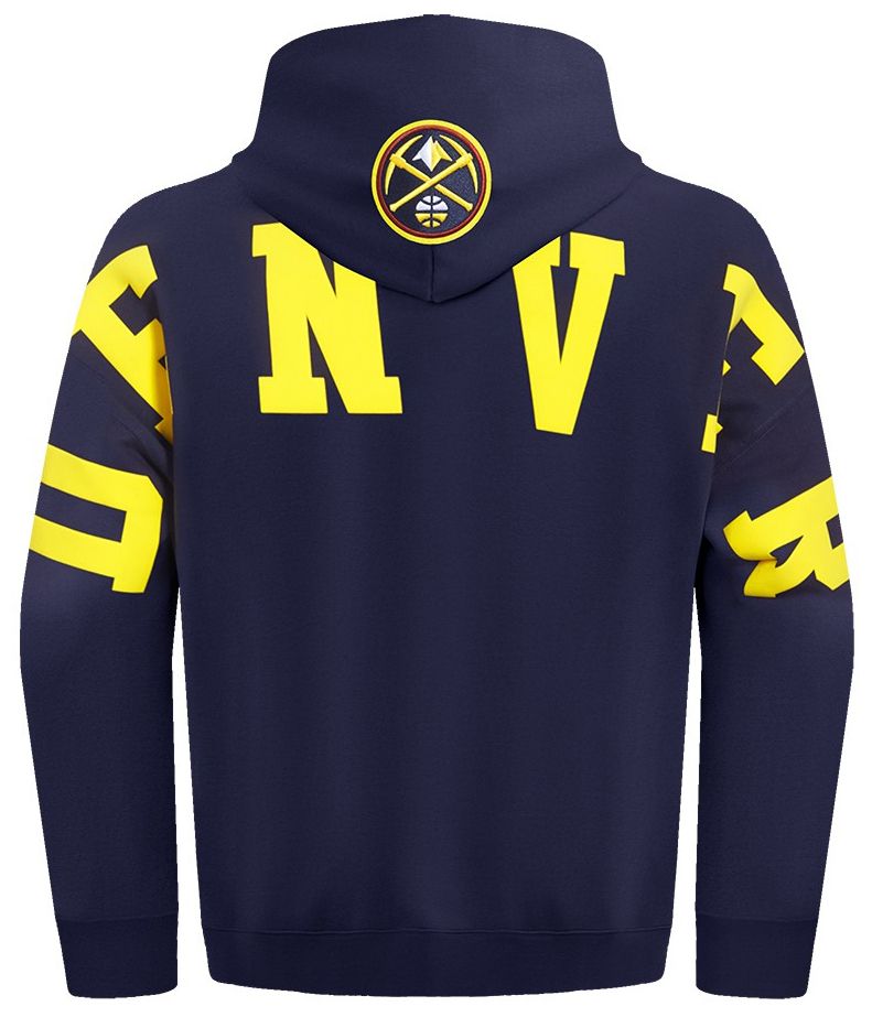 Pro Standard Men's Denver Nuggets Navy Wingspan Drop Shoulder Hoodie product image