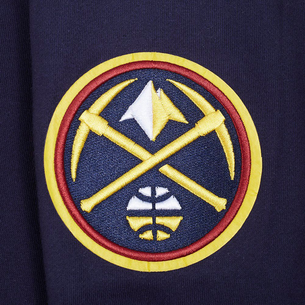 Pro Standard Men's Denver Nuggets Navy Wing Span Drop Fleece Crewneck Sweatshirt product image