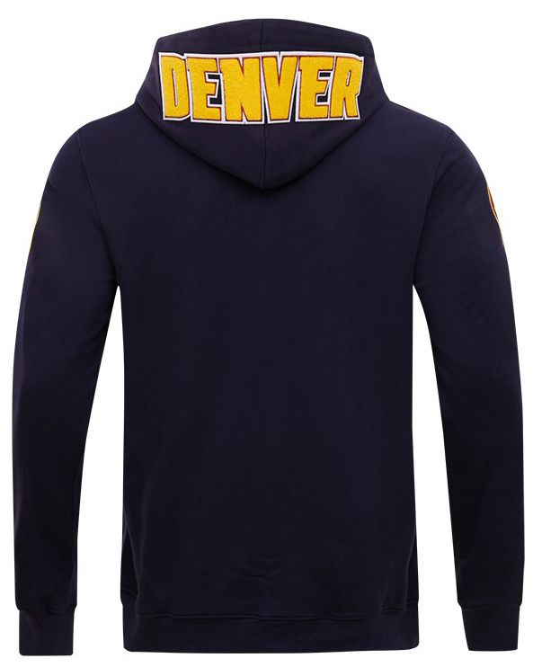 Pro Standard Men's Denver Nuggets Navy Classic Chenille Pullover Hoodie product image