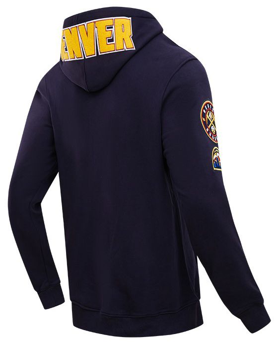 Pro Standard Men's Denver Nuggets Navy Classic Chenille Pullover Hoodie product image
