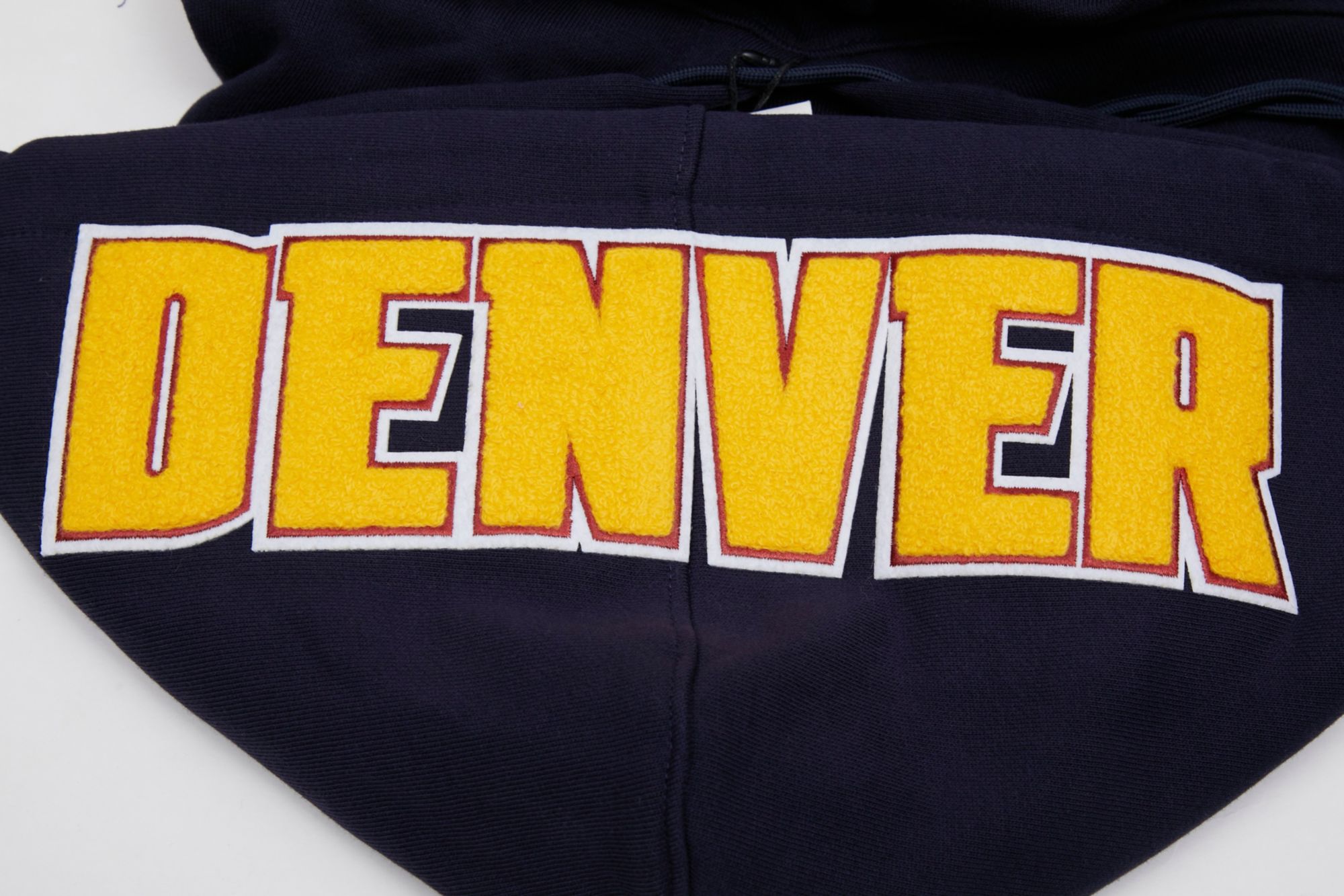 Pro Standard Men's Denver Nuggets Navy Classic Chenille Pullover Hoodie product image