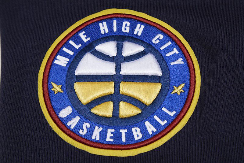 Pro Standard Men's Denver Nuggets Navy Classic Chenille Pullover Hoodie product image