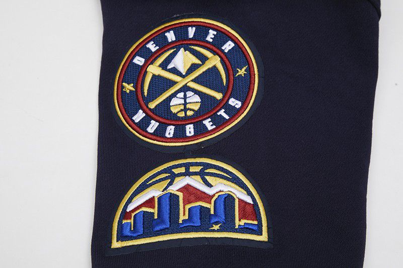 Pro Standard Men's Denver Nuggets Navy Classic Chenille Pullover Hoodie product image