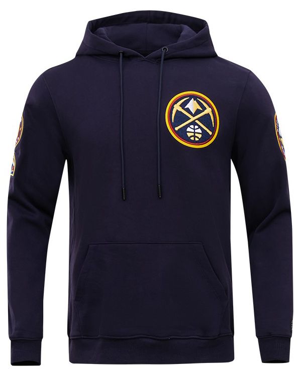 Pro Standard Men's Denver Nuggets Navy Classic Chenille Pullover Hoodie product image