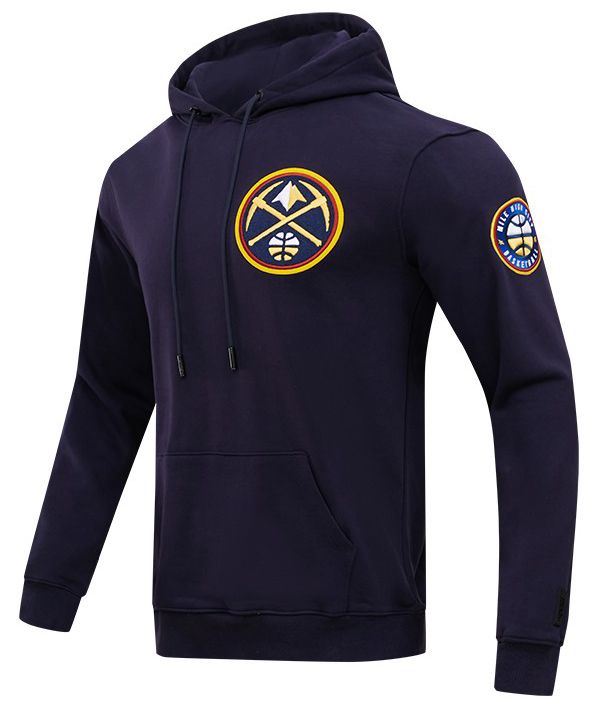 Pro Standard Men's Denver Nuggets Navy Classic Chenille Pullover Hoodie product image
