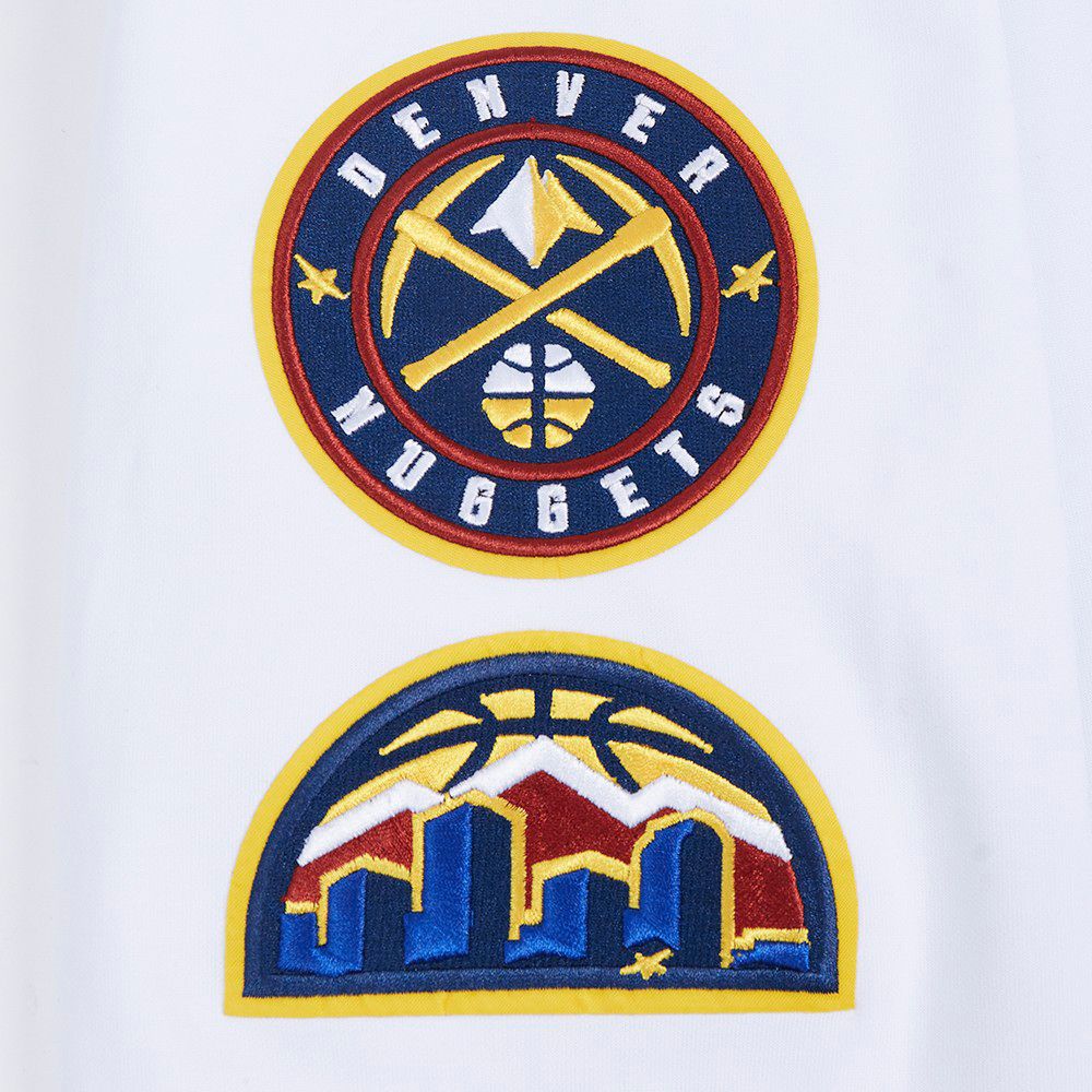 Pro Standard Men's Denver Nuggets White Classic Chenille Full Zip Hoodie product image