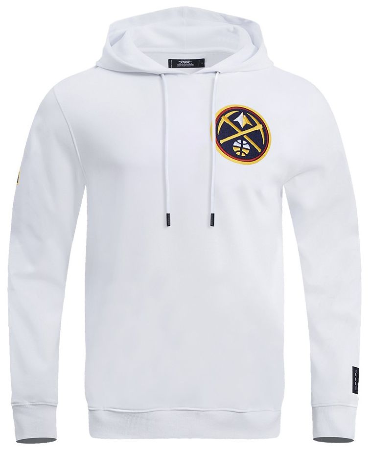 Pro Standard Men's Denver Nuggets White Classic Chenille Full Zip Hoodie product image