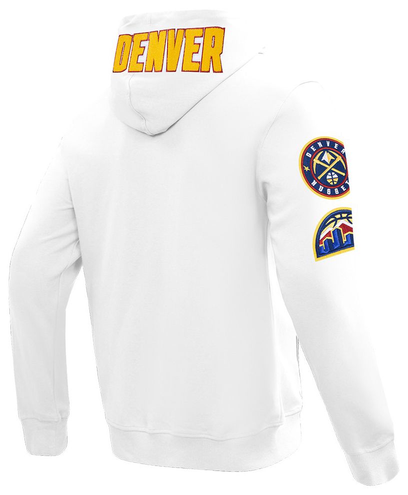 Pro Standard Men's Denver Nuggets White Classic Chenille Full Zip Hoodie product image
