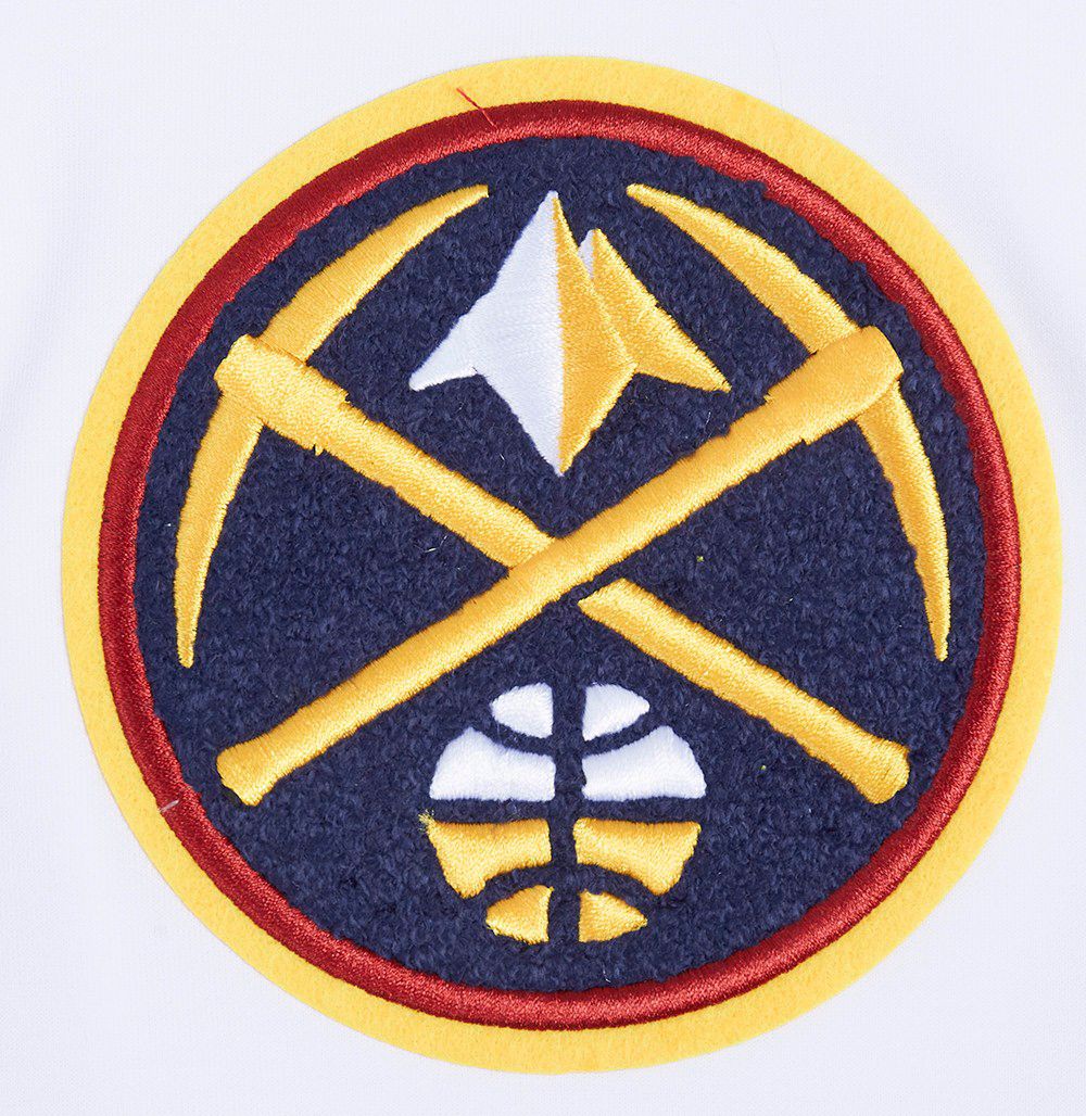Pro Standard Men's Denver Nuggets White Classic Chenille Full Zip Hoodie product image
