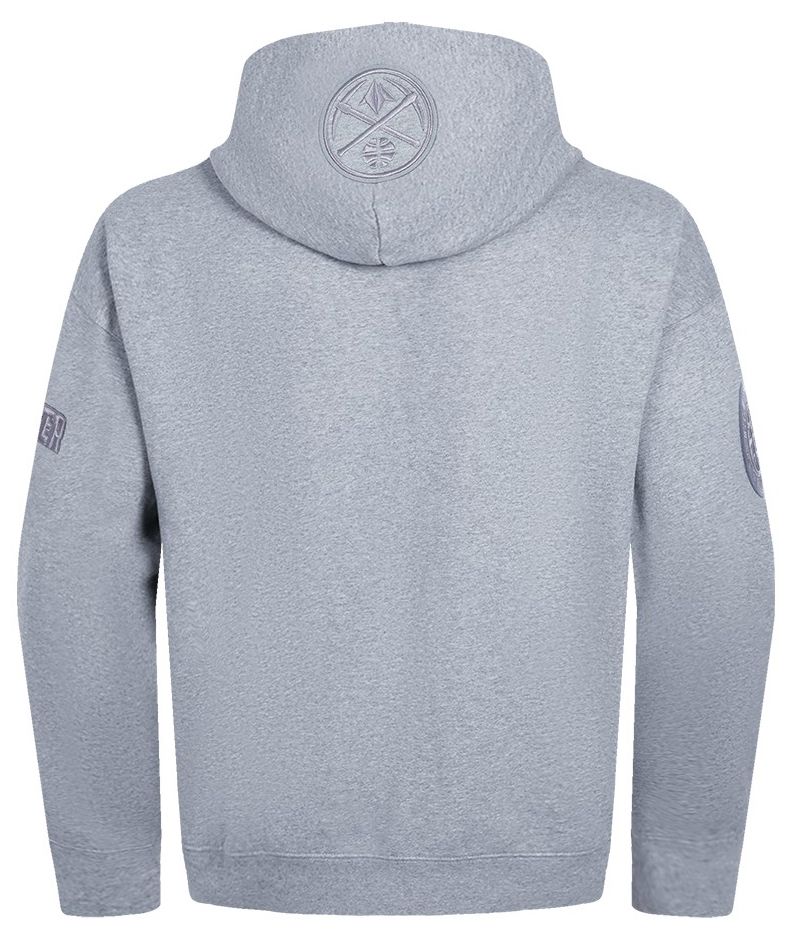 Pro Standard Men's Denver Nuggets Grey Neutral Drop Fleece Hoodie product image