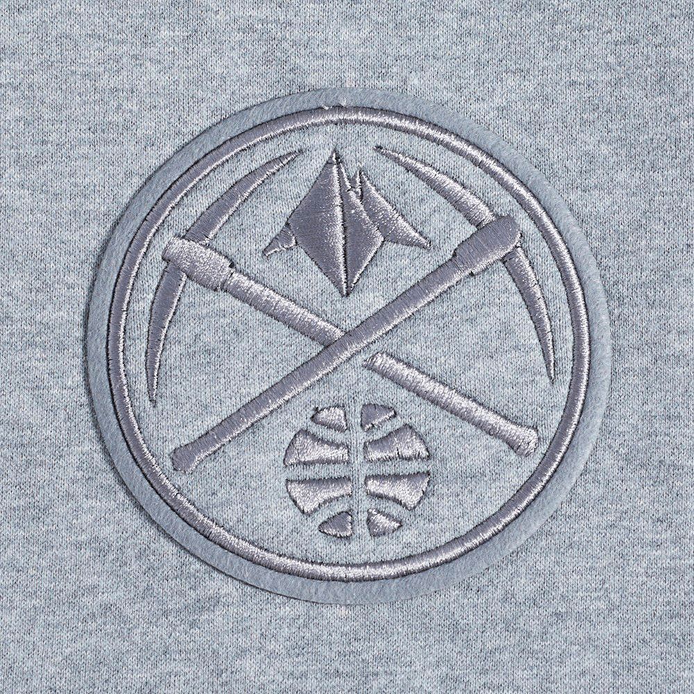 Pro Standard Men's Denver Nuggets Grey Neutral Drop Fleece Hoodie product image