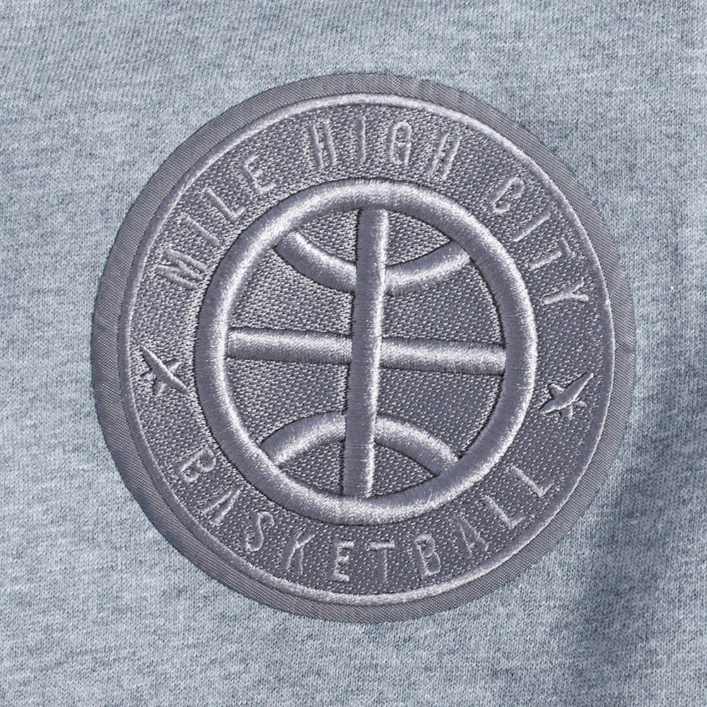 Pro Standard Men's Denver Nuggets Grey Neutral Drop Fleece Hoodie product image