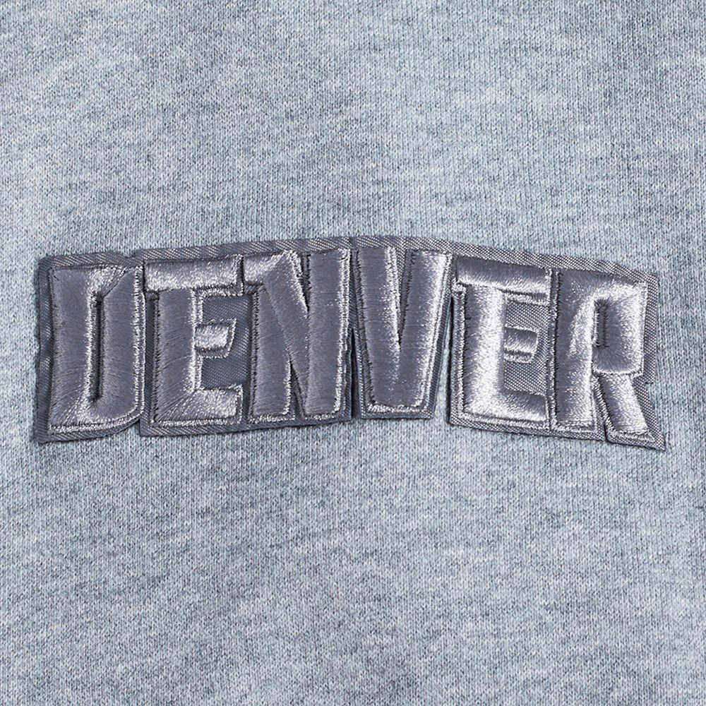 Pro Standard Men's Denver Nuggets Grey Neutral Drop Fleece Hoodie product image