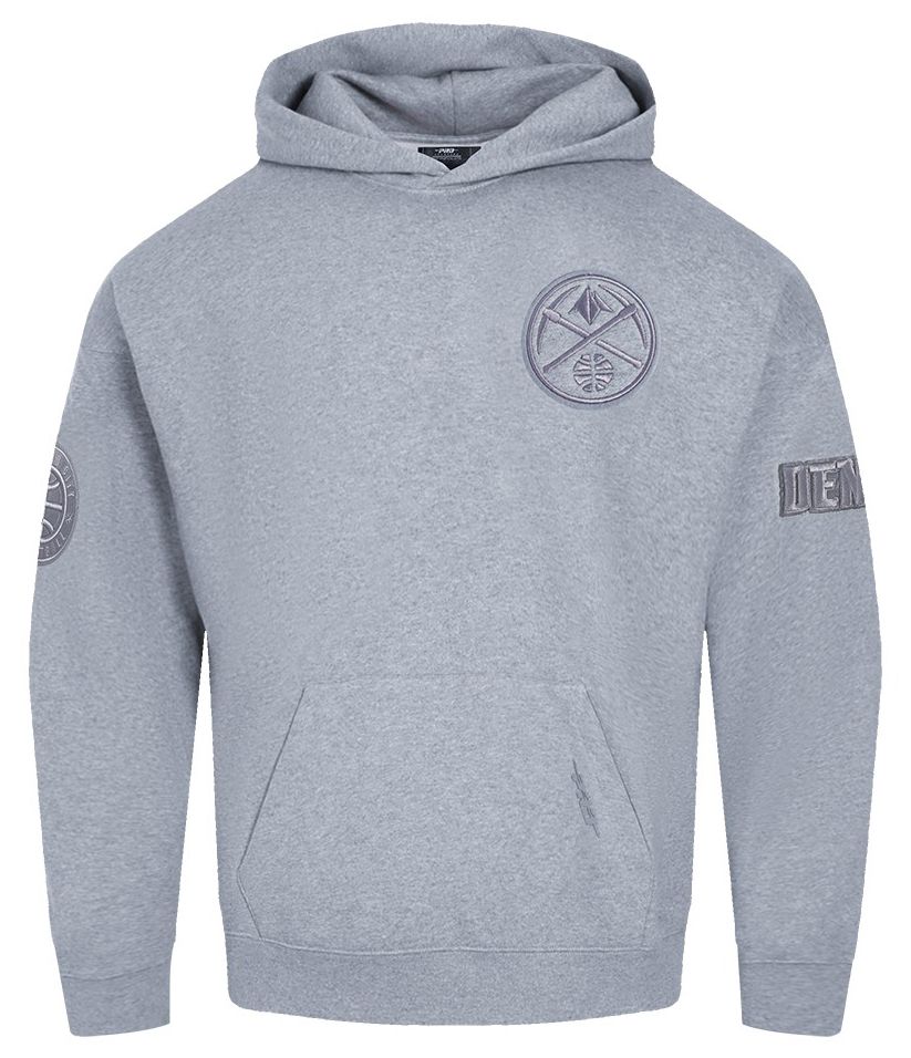 Pro Standard Men's Denver Nuggets Grey Neutral Drop Fleece Hoodie product image