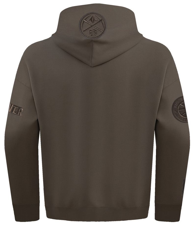 Pro Standard Men's Denver Nuggets Taupe Neutral Drop Fleece Hoodie product image