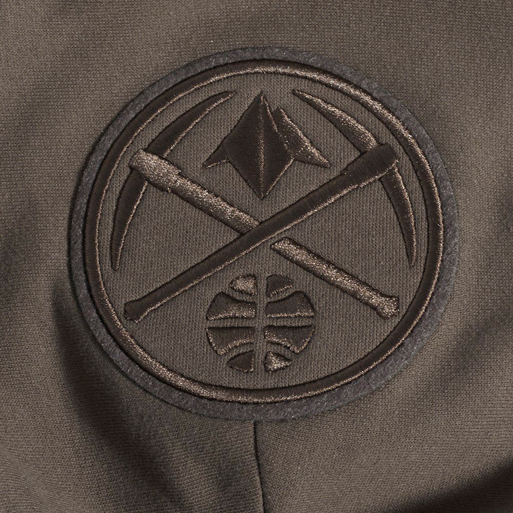 Pro Standard Men's Denver Nuggets Taupe Neutral Drop Fleece Hoodie product image
