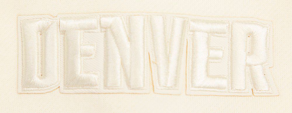 Pro Standard Men's Denver Nuggets Off White Neutral Drop Fleece Hoodie product image