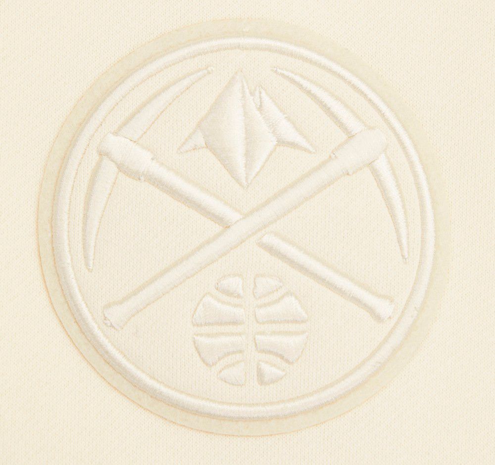 Pro Standard Men's Denver Nuggets Off White Neutral Drop Fleece Hoodie product image