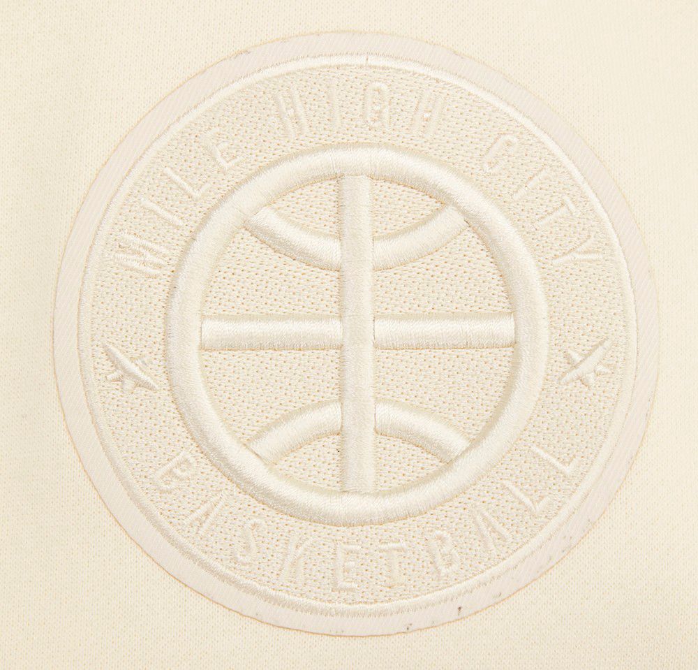 Pro Standard Men's Denver Nuggets Off White Neutral Drop Fleece Hoodie product image