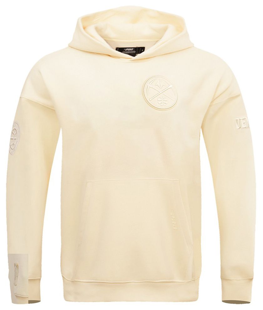 Pro Standard Men's Denver Nuggets Off White Neutral Drop Fleece Hoodie product image