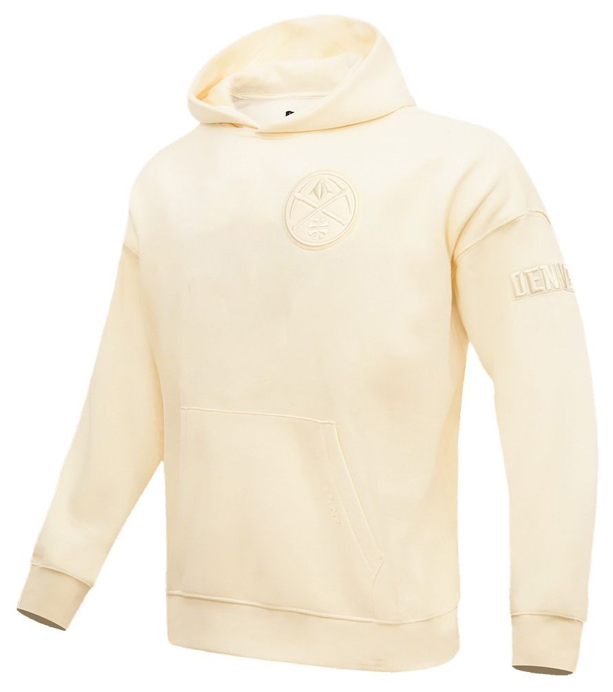 Pro Standard Men's Denver Nuggets Off White Neutral Drop Fleece Hoodie product image