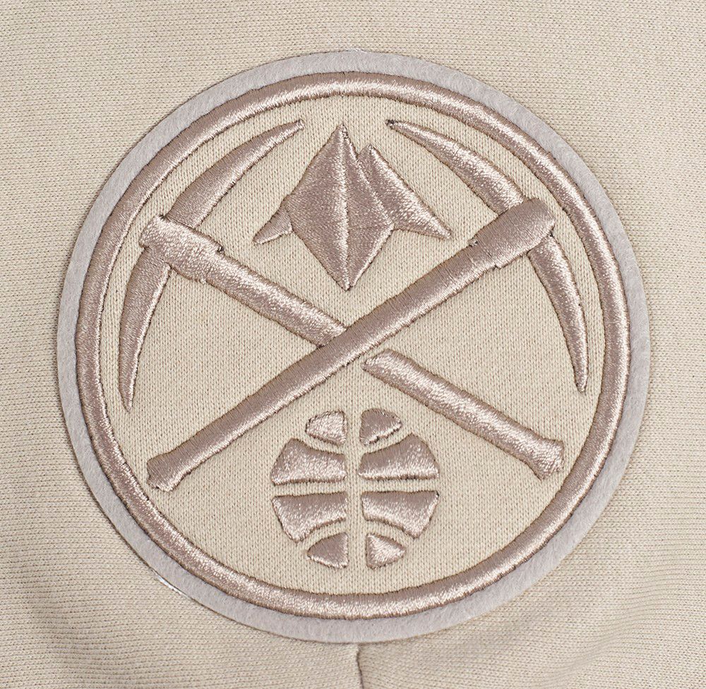 Pro Standard Men's Denver Nuggets Taupe Neutral Drop Fleece Hoodie product image