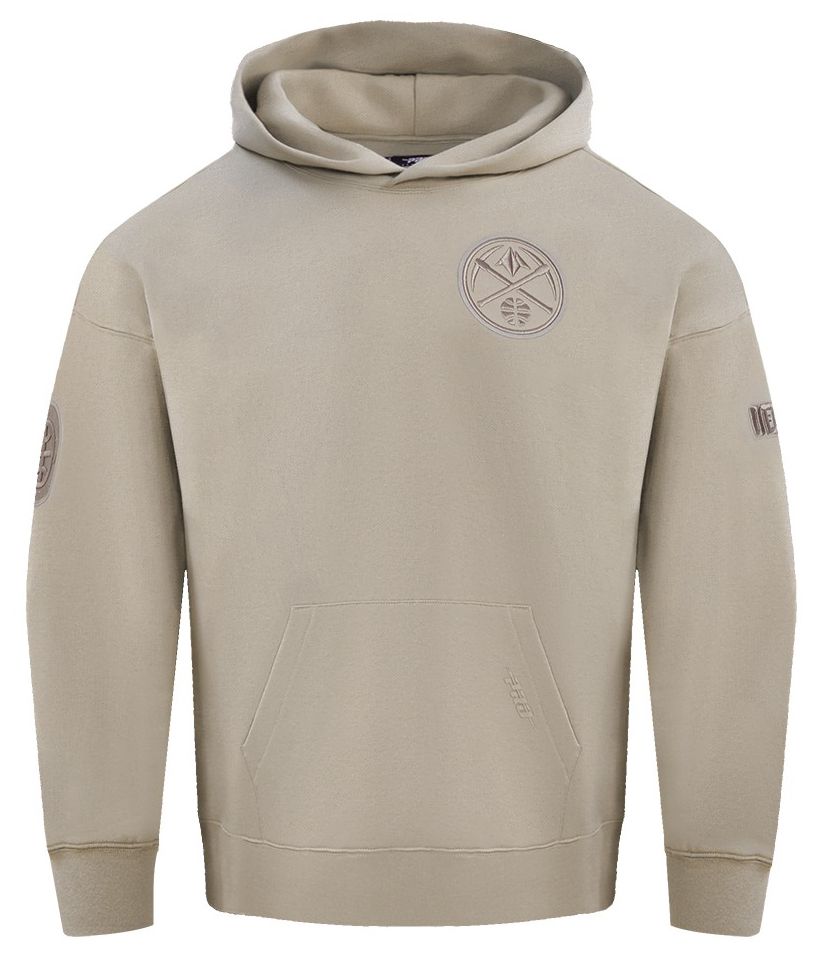 Pro Standard Men's Denver Nuggets Taupe Neutral Drop Fleece Hoodie product image