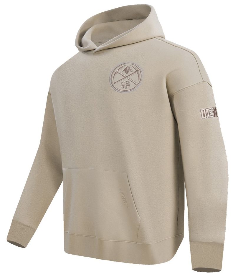 Pro Standard Men's Denver Nuggets Taupe Neutral Drop Fleece Hoodie product image