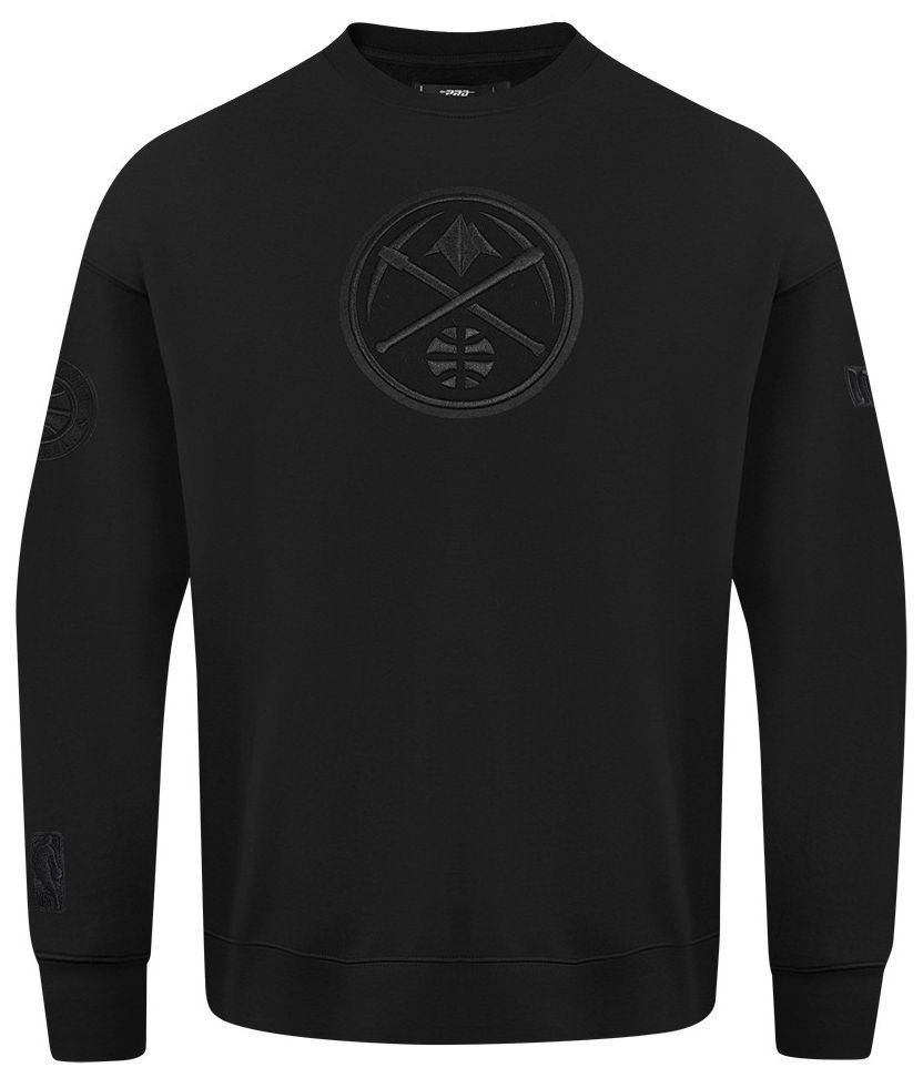 Pro Standard Men's Denver Nuggets Black Neutral Drop Shoulder Fleece Crewneck Sweatshirt product image