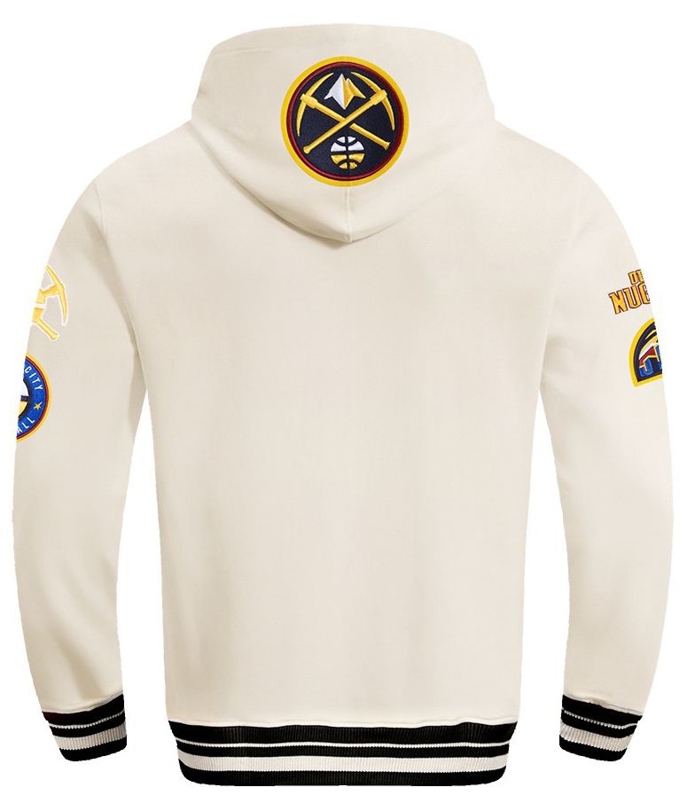 Pro Standard Men's Denver Nuggets Off White Classic Rib Hoodie product image