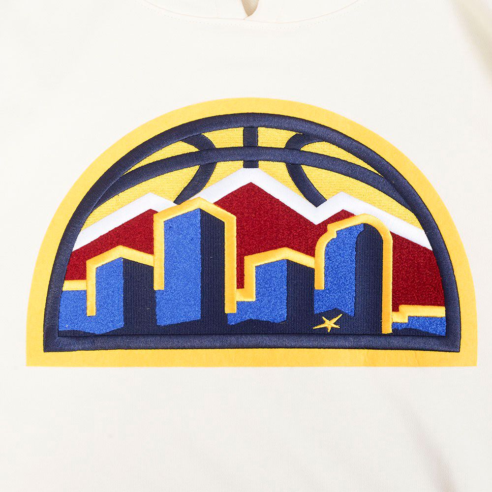 Pro Standard Men's Denver Nuggets Off White Classic Rib Hoodie product image