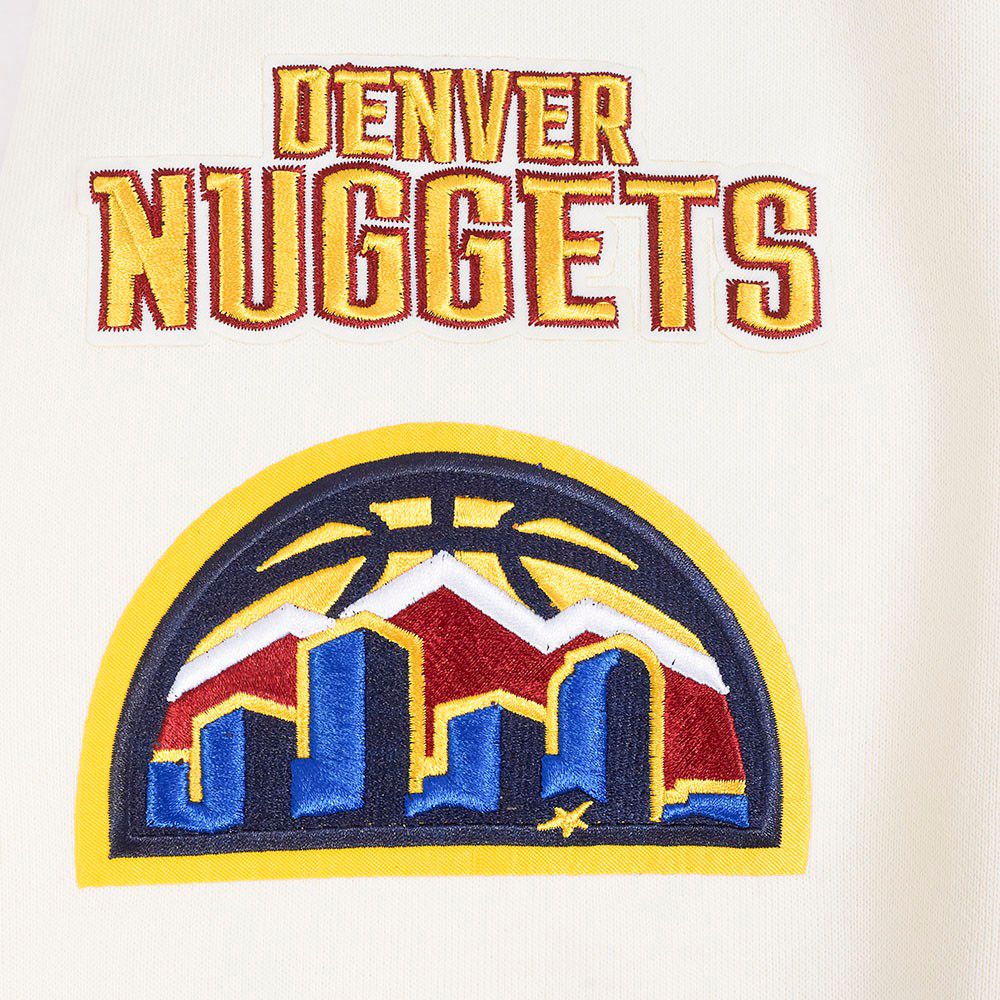 Pro Standard Men's Denver Nuggets Off White Classic Rib Hoodie product image
