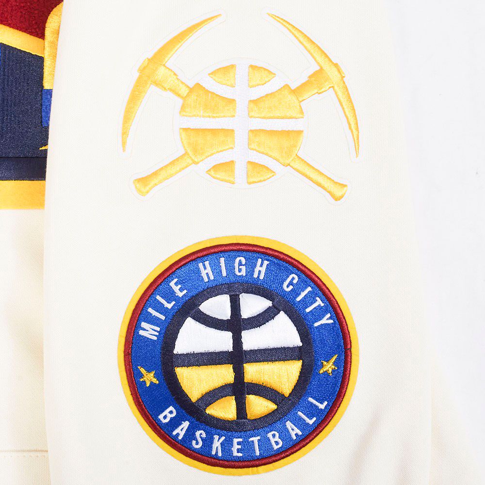 Pro Standard Men's Denver Nuggets Off White Classic Rib Hoodie product image