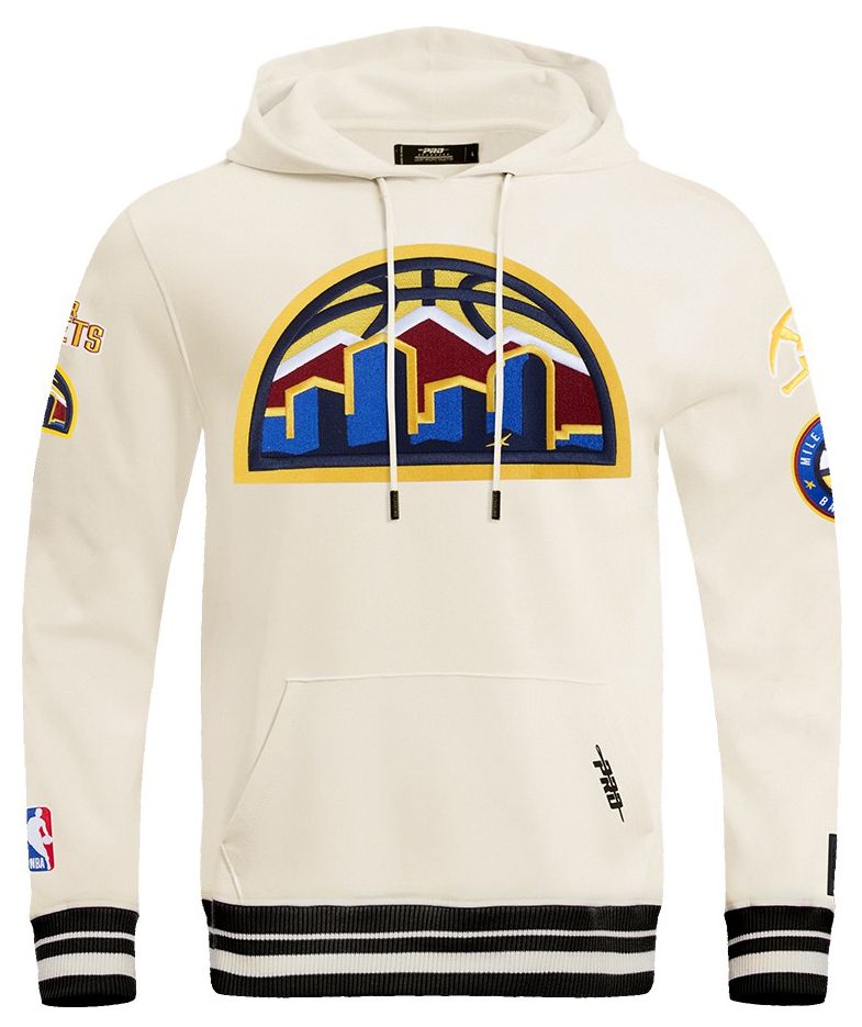 Pro Standard Men's Denver Nuggets Off White Classic Rib Hoodie product image