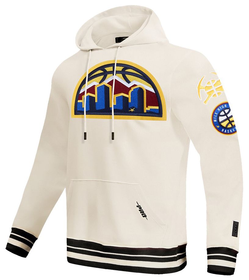 Pro Standard Men's Denver Nuggets Off White Classic Rib Hoodie product image